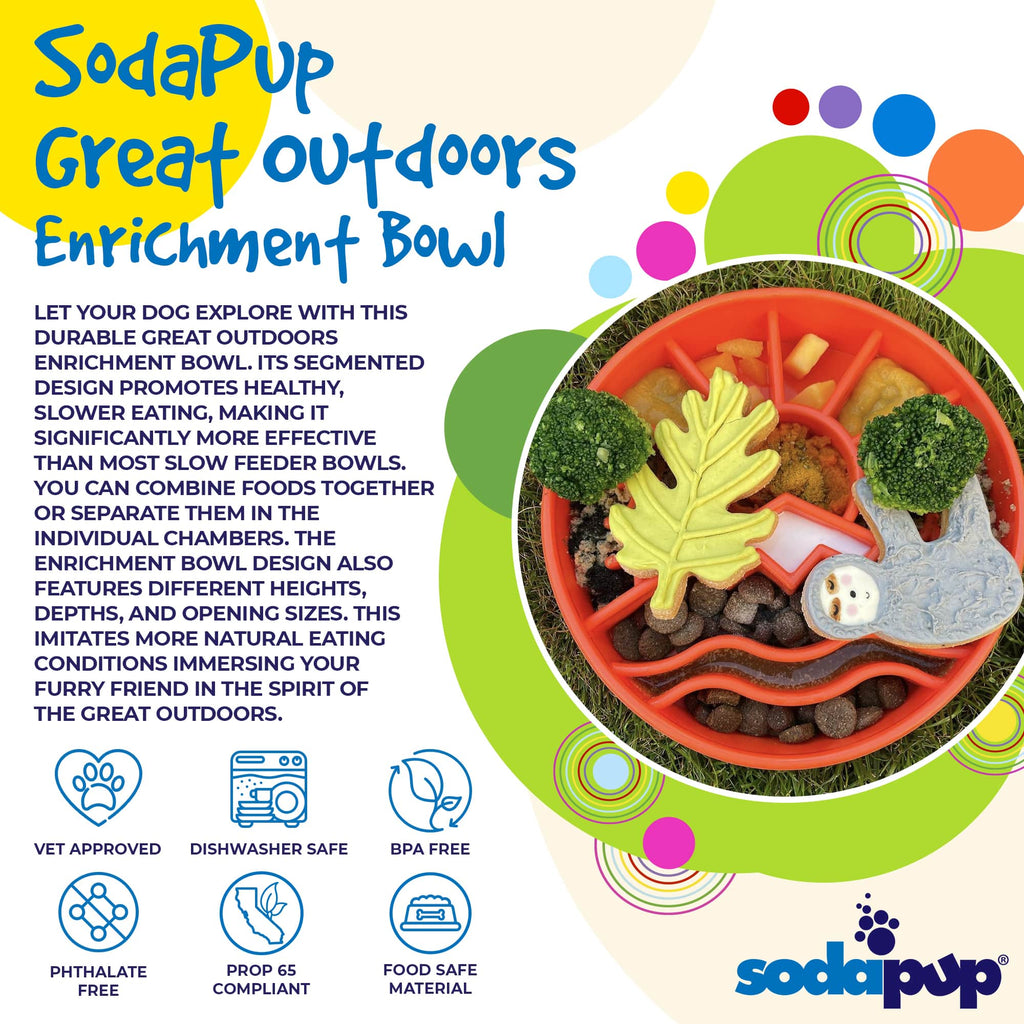SodaPup Great Outdoors Slow Feeder Bowl