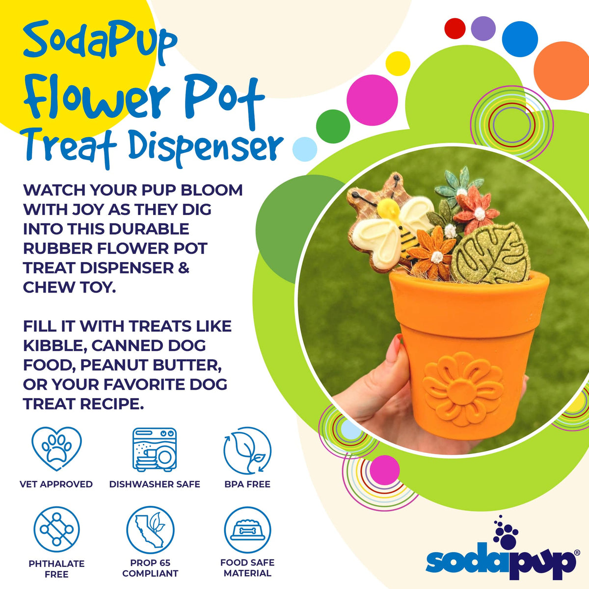 SodaPup Flower Pot Treat Dispenser